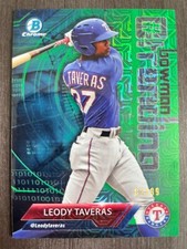 2018 Bowman Chrome Leody Taveras # Trending MegaBox Green Mojo Refractor /99