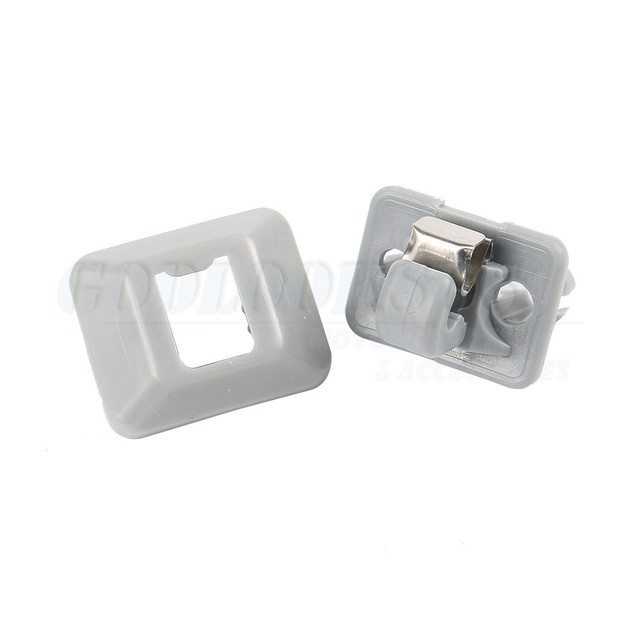 Light Gray Interior Sun Visor Clip Set For 2013Present Audi A1 A3 A4