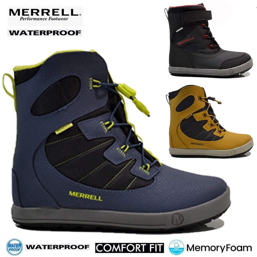 STIVALE WELLINGTON RAGAZZO RAGAZZA MERRELL IMPERMEABILE TERMICO INVERNALE SNOW MUCKER MISURA