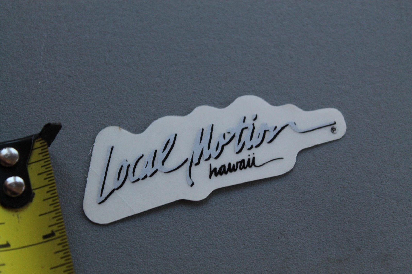 LOCAL MOTION Hawaii Surfboards Clear Silver LM3 OG 80's Vintage Surfing STICKER