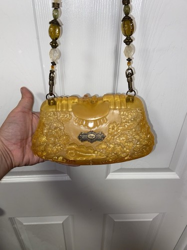 Maya Evangelista Resin Purse Handbag GEISHA Rare Retired - Picture 10 of 15