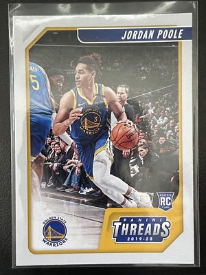 2019-20 Panini Chronicles #89 Jordan Poole Threads RC Golden State Warriors