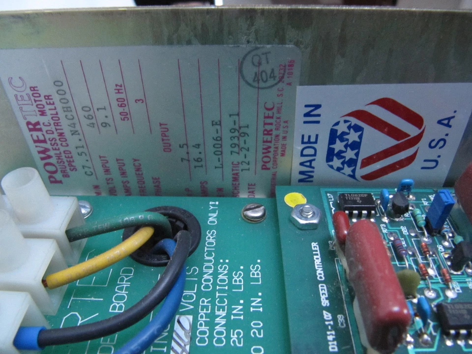 Контроллер скорости двигателя постоянного тока бесщеточный Powertec серии 1000 460 В C7.51.N4CH000 - Изображение 4 из 4