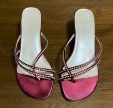 Size 8W Women's Marly Michaelangelo Satin Dress Sandals from David's Bridal