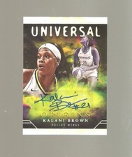 kalani brown  2024 origins wnba autograph ,dallas wings
