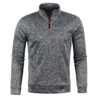 Herren Pullover Pulli Fleecefutter Sweatjacke Sweatshirt Rollkragen Langarm