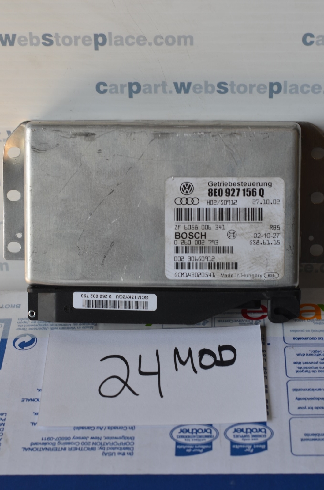 03 04 05 06 AUDI A4 # 24 Transmission Control Module Computer 8E0 927 156Q