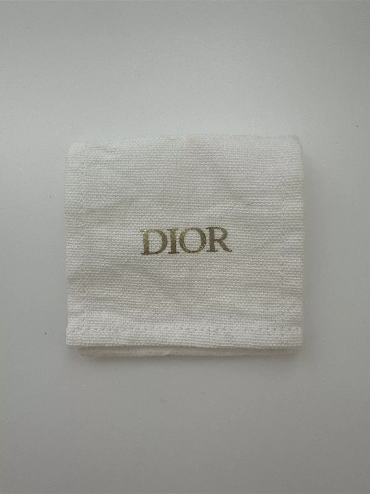 Christian DIOR Fine Bijoux Boucle d'oreille Sac à poussière Vide Lin Logo Doré