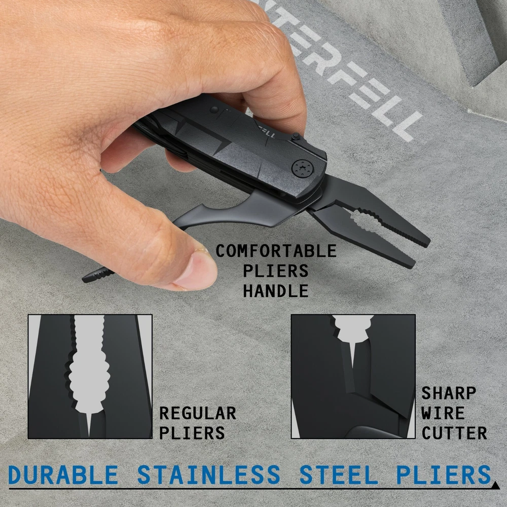 Multi tool Knife WINTERFELL Multipurpose Outdoor Folding Pocket Pliers Multitool