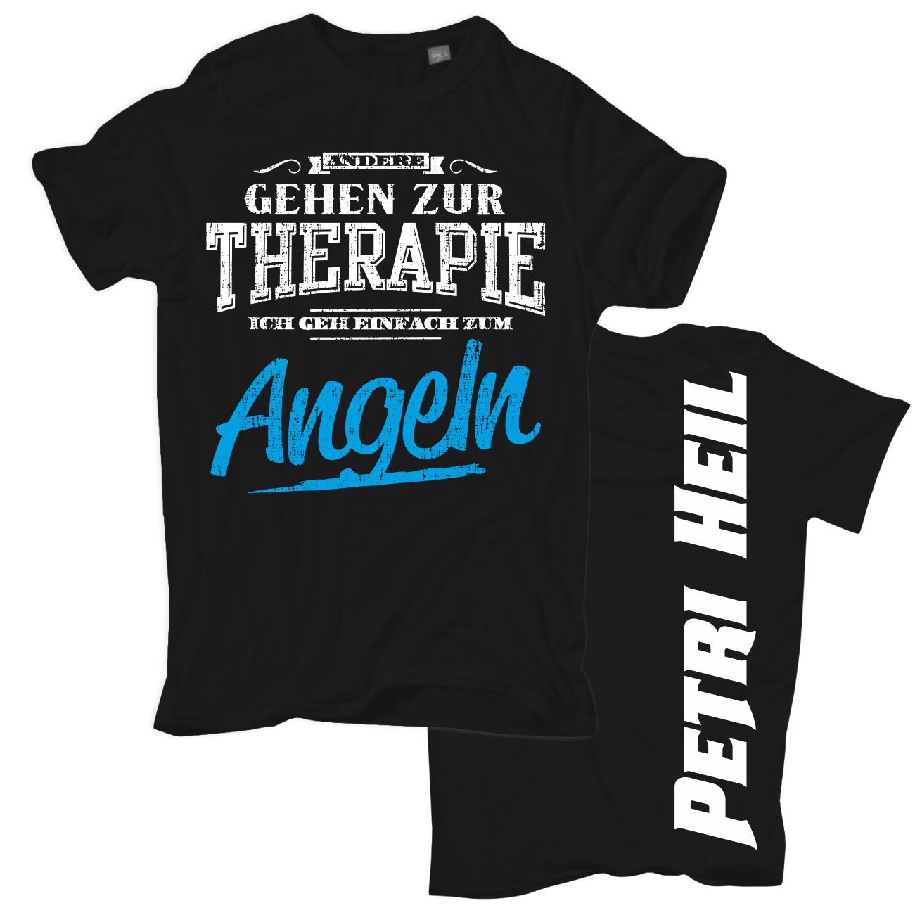 ALTRA T shirt taglie forti da 3XL a 8XL altri vanno in terapia IO PESCA pescatore scherzo