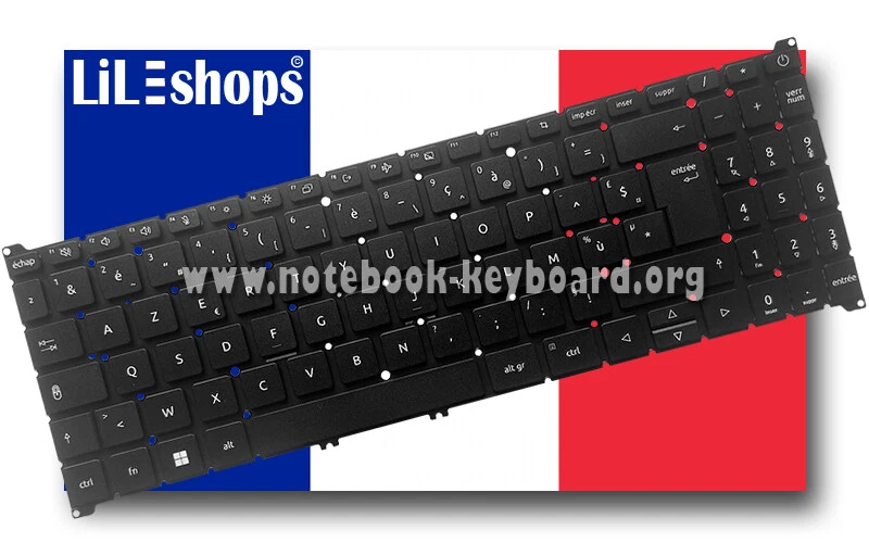 Clavier Français Original Acer Aspire 3 A315-24P A315-24PT A315-44P A315-510P