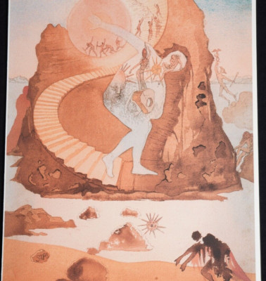 Salvador  Dali Lithographie,  signiert, limitiert, Prägestempel, 35 x 50 cm
