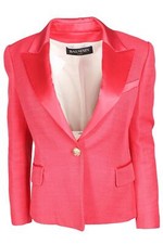 BALMAIN PINK WOVEN BLAZER FR 40 UK 12