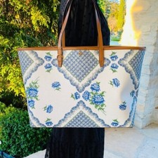 NWT Tory Burch kerrington Squareterrace ditsy floral tote