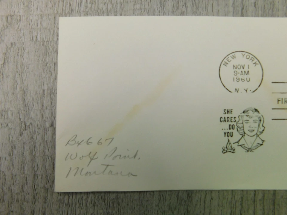 First Day Of Issue Camp Fire Girls New York 1960 Vintage Stamp Envelope Cover - Image 3 of 4