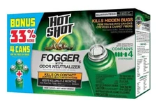 4 Can Hot Shot INDOOR FOGGER Bug Bomb Insect Killer Tick Roach Ant Spider Flies