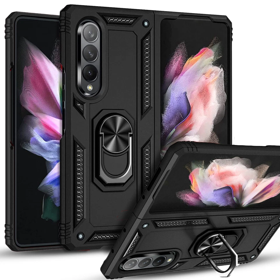 Funda plegable para teléfono Samsung Galaxy Z 4 a prueba de golpes soporte de anillo soporte Foto 3 de 4