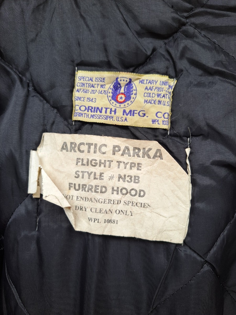 CORINTH MFG.CO コリンス　ARCTIC PARKA N3B USA Corinth Silver N-3B Parka