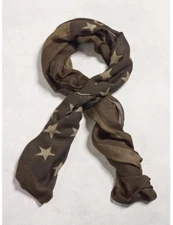 GRAIL John Varvatos Collection Green American Flag Antique Scarf
