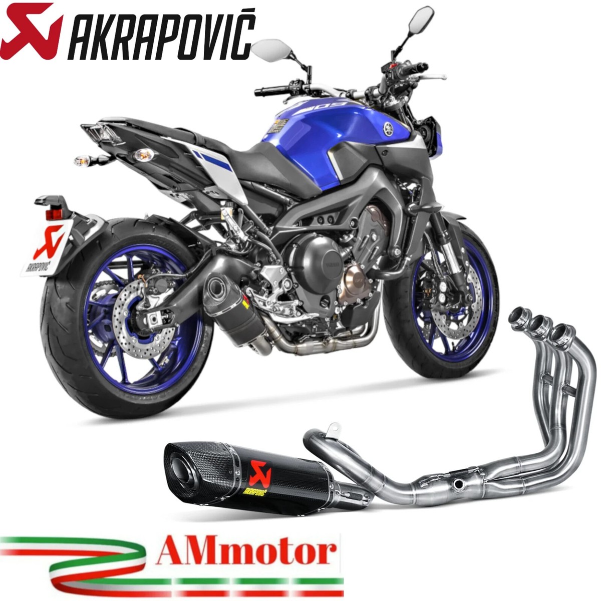 MT09 Akrapovic マフラー フルエキゾースト 2014-2020 Complete Exhaust Akrapovic Yamaha MT-09 2020 For Motorcycle Racing