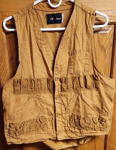 REDHEAD Game Canvas Hunting Vest Shell Holder Men's M Medium Tan Utility Vintage - Picture 5 of 8