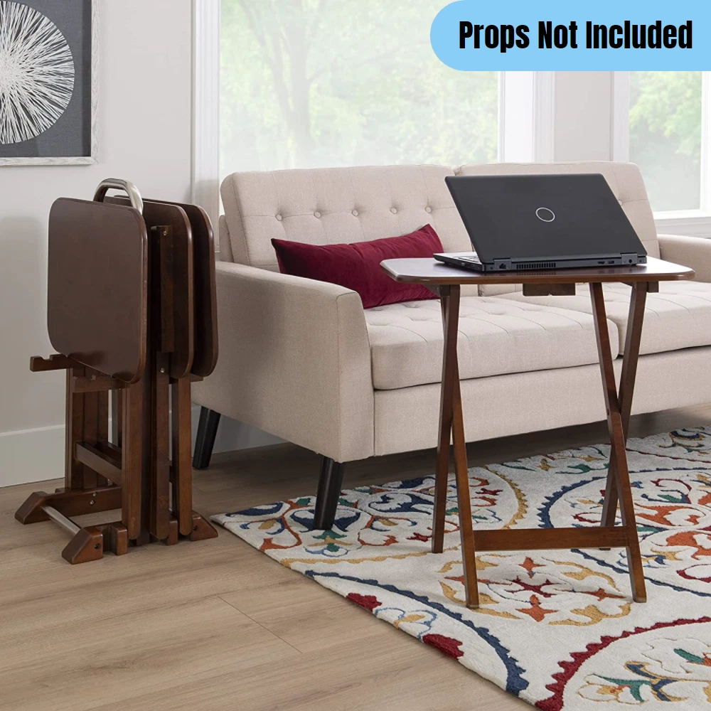 Dark wood on sale tv trays