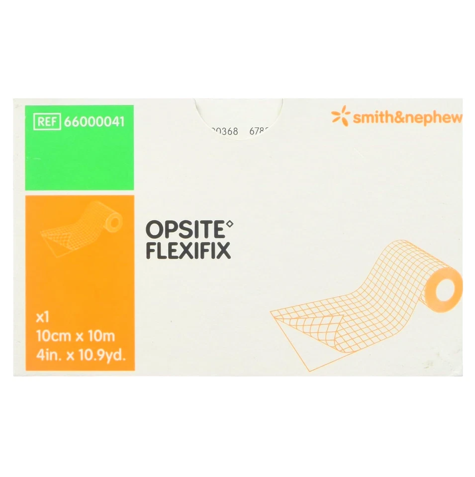 Rollos de película transparente Smith & Nephew Opsite FlexiFix, 4" x 10,9 yardas - Estuche de 12 Foto 2 de 4