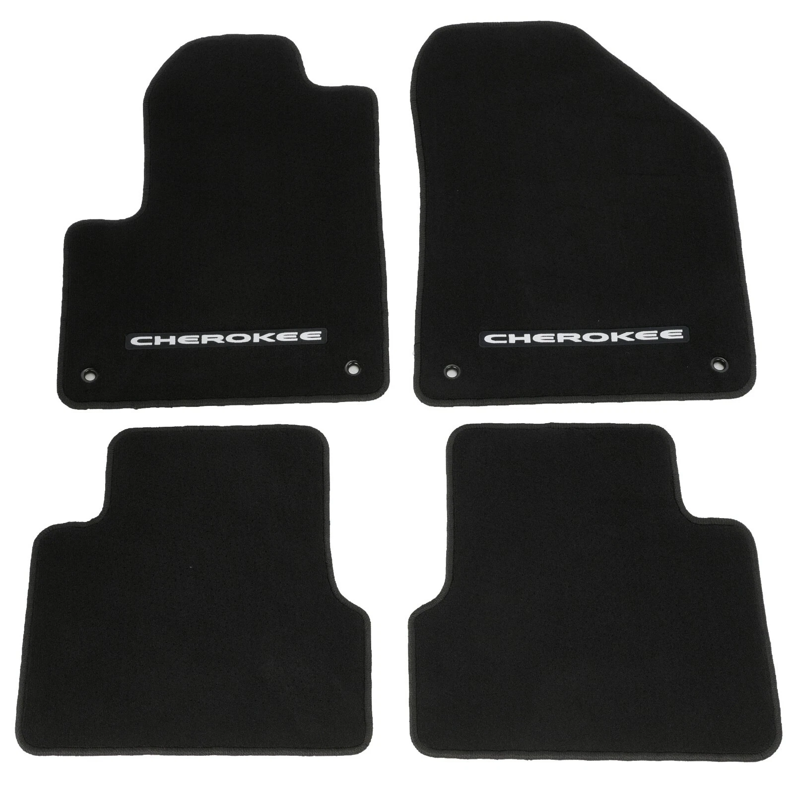14-15 Jeep Cherokee FRONT AND REAR BLACK CARPET FLOOR MATS SET OEM NEW MOPAR