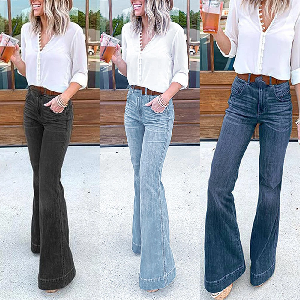 High waist sales bell bottom pants