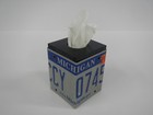 Tissue Box Cover License Plate Michigan State Blue Silver MI Rustic Home Decor — photo 1