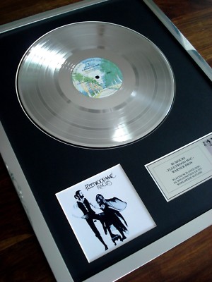 FLEETWOOD MAC RUMOURS LP PLATINUM PLATED DISC RECORD AWARD ALBUM