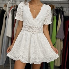 Love shack fancy Women’s Size 2 Crochet Floral Flower Dress
