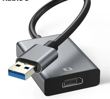 HD 1080P USB 3.0 to HDMI Video Cable Adapter For PC Laptop HDTV LCD TV Converter