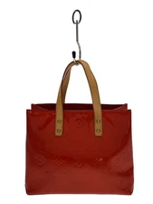 LOUIS VUITTON Tote Bag Lead PM_Monogram Vernier Enamel Red Used