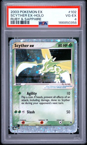 Scyther ex graded PSA 4 for sale on eBay