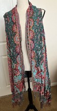 Raj Kimono Long And Colorful. One Size. Festival Boho Tassels