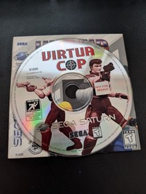 Virtua Cop Not For Resale NFR - Original Slip Sleeve and Game Sega Saturn 