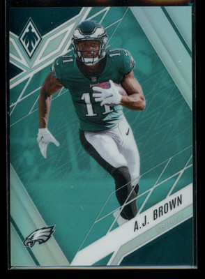 A.J. Brown 2022 Panini Phoenix Teal Prizm /150 #35 Philadelphia Eagles
