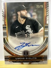 🔥⚾️🔥2023 Topps Tribute LUCAS GIOLITO Auto Gold Parallel /75 White Sox TA-LG🔥