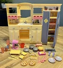 2002 Barbie Lot Play All Day Kitchen Lots Of Kitchen Accessories Almost Vintage