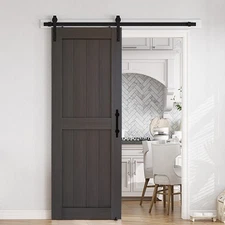 32in x 84in Sliding Barn Door with 5FT Hardware Kit, Slide Door with PVC Surface
