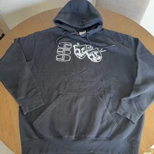 G59 Suicideboys Records black hoodie with two-face tragedy/comedy masks 2XL