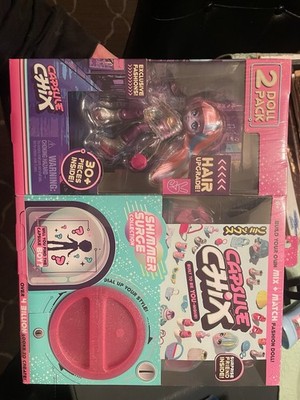 CAPSULE CHIX Shimmer Surge Doll 2 Pack 4.5'' Purple Doll Capsule Machine SEALED