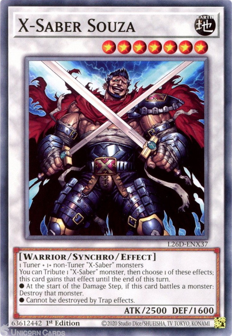L26D-ENX37 X-Saber Souza : Common 1st Edition Mint YuGiOh Card