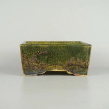 Japanese Bonsai Pot Teizan Signed 20.5cm Rect...