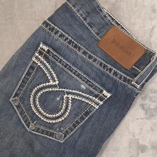 Big Star Jeans Mens 38 Union Regular Straight Bootcut Leg Whiskered Ripped Jeans