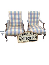 65907  Pair French Country Bergere Armchair Chair