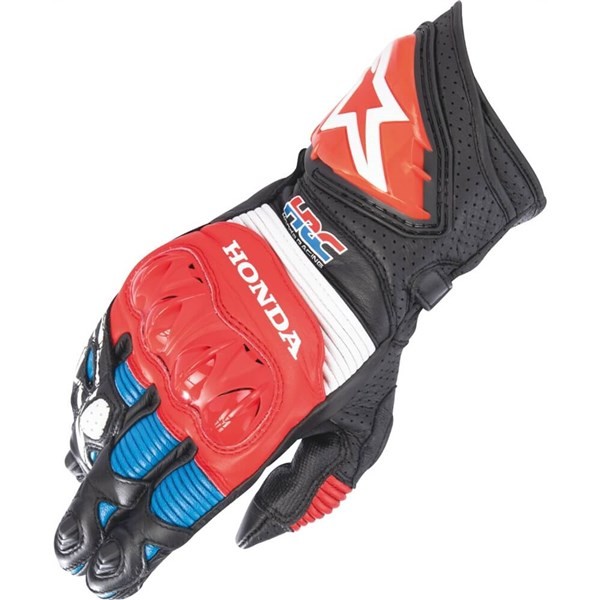 Alpinestars GP Pro R3 Honda Leather Motorcycle Gloves | Black/Red