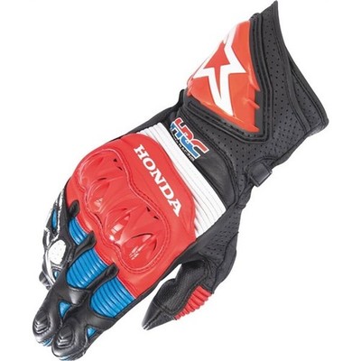 Alpinestars GP Pro R3 Honda Leather Motorcycle Gloves | Black/Red