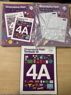 Lot 3 Dimensions Math 4A Singapore Math Textbook Home Instructor Guide Printouts